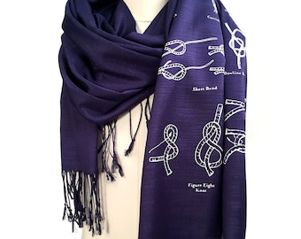 Schema per annodare: sciarpa con Nodo marinaio, nodi da