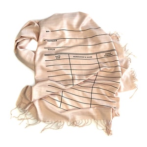 Foulard en forme de livre. Foulard pour cartes de bibliothèque. Pashmina en lin antidérapant. Bibliothécaire, écrivain, auteur, don en bibliothéconomie. Futures mamans