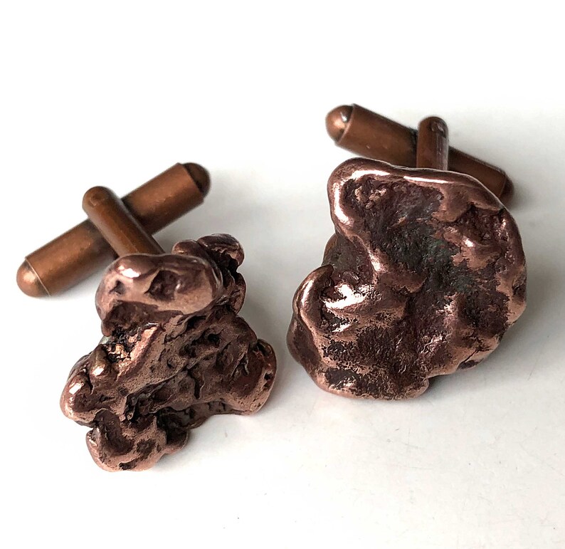 Copper Nugget Cufflinks. Northern Michigan Gift for Cufflink Etsy