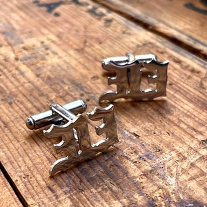 313 Cufflinks, Old English Script. Detroit Area Code Detroit gift, Michigan wedding, grooms cufflinks, brother gift, husband, boyfriend gift image 10