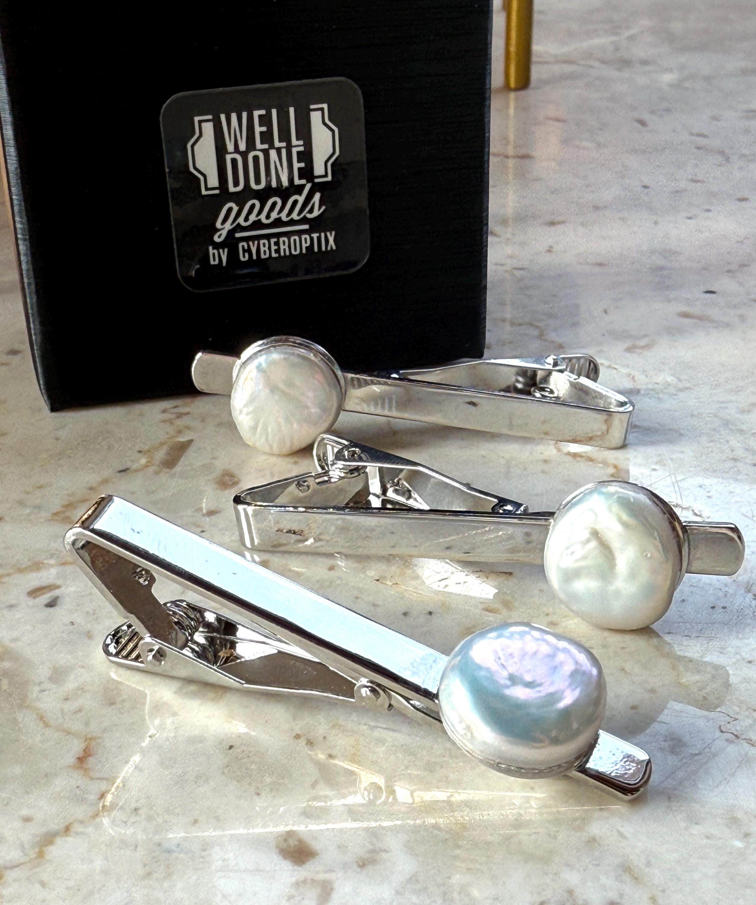 本真珠タイバー。クリーム色のバロックパールタイピン、ホワイト淡水パールタイバー、メンズウェディングアクセサリー、6月の誕生石、3周年記念 - Etsy  日本