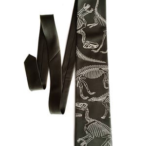 Dinosaur Bones Tie, Science gifts for him. Dinosaur Skeleton Men's Necktie. Dinosaur Tie Science teacher gift, gift for Paleontologist gift image 6