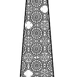 Doily Lace necktie. Men's rustic Cottage Lace tie, warm cream print. Standard, extra long narrow or skinny size. Groom, groomsmen gift. imagen 4