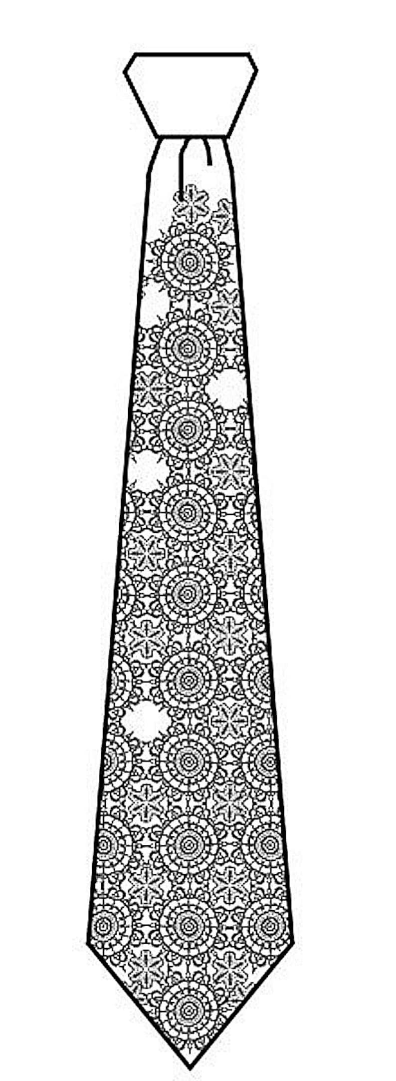 Doily Lace necktie. Men's rustic Cottage Lace tie, warm cream print. Standard, extra long narrow or skinny size. Groom, groomsmen gift. image 4