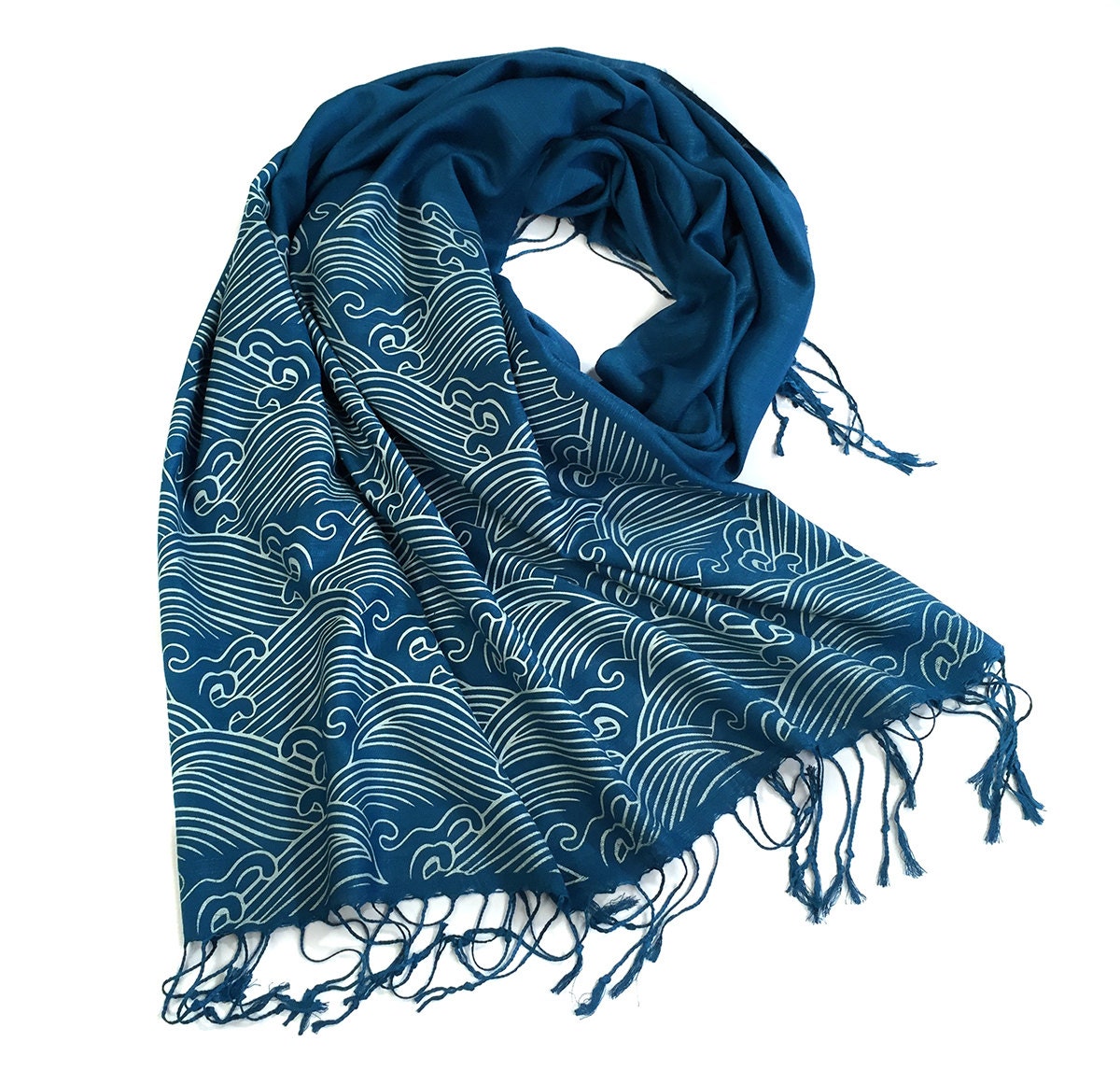 小物 Mame Hand Printed Rectangle Silk Scarf Mame Kurogouchi(マメ) Hand Printed Silk Scarf - YAMAROKU