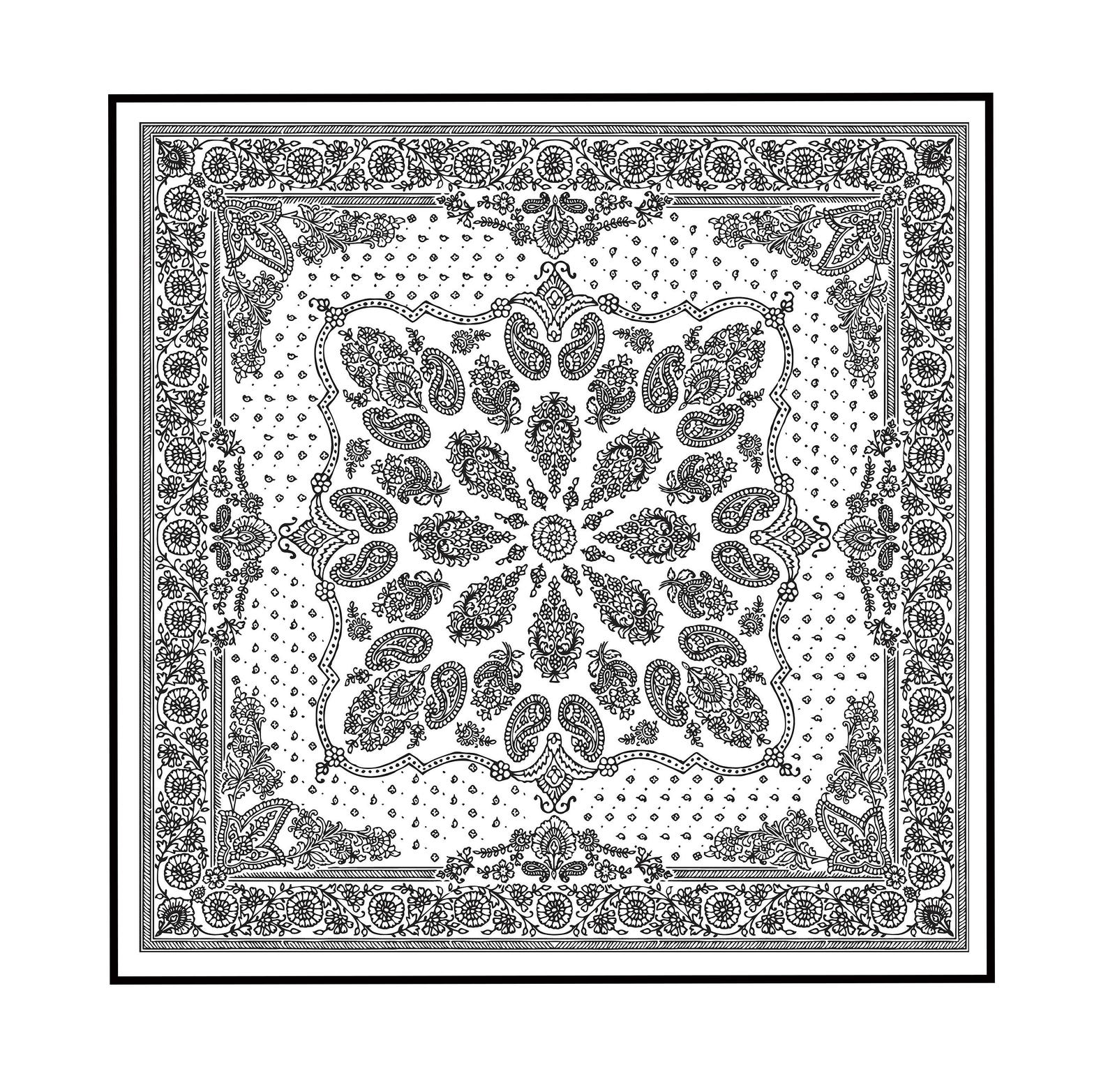 Bandana Print Pocket Square. Silkscreened Paisley Bandanna | Etsy