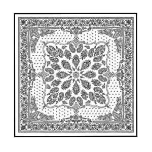 Bandana Print Pocket Square. Silkscreened Paisley Bandanna Handkerchief ...