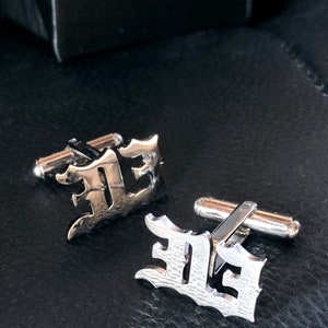 313 Cufflinks, Old English Script. Detroit Area Code Detroit gift, Michigan wedding, grooms cufflinks, brother gift, husband, boyfriend gift image 6