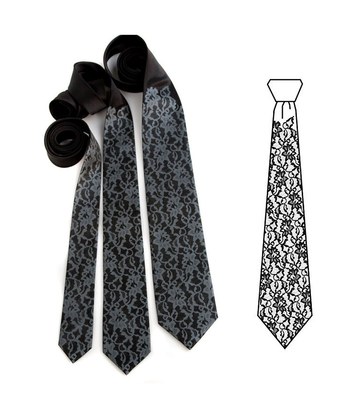 Lace Necktie gift for him. Boudoir Lace tie for men or Etsy