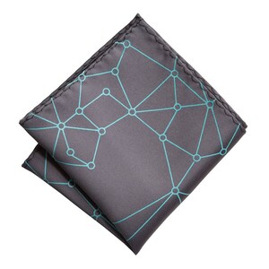 Blockchain Pocket Square. Decentralized distributed network, geometric hanky crypto cryptocurrency ethereum bitcoin virtual currency finance image 4