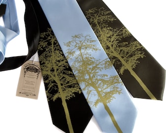 Mountain Aspen necktie. Aspen Tree tie. Aspen wedding, garden wedding, Aspen destination wedding, grooms tie, groomsmen ties, forest wedding