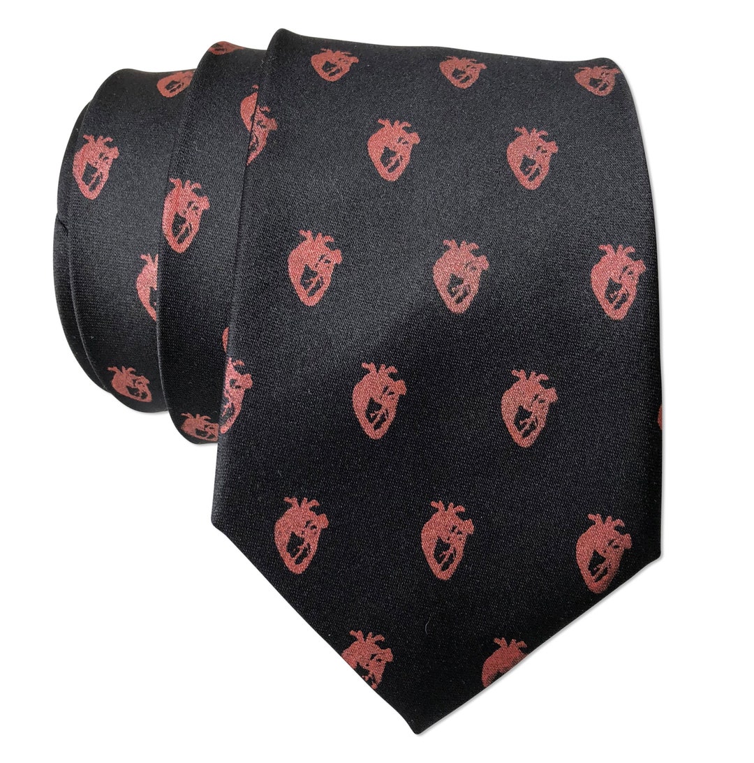 Anatomical Heart Tie. Medical Student Gift, Human Heart, Mens Silk ...