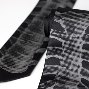 Spine X-Ray Necktie. Chiropractor Gift, Radiology Gifts. Backbone men&#39;s tie. Doctor gift, surgeon, medical student, osteopath, radiologist