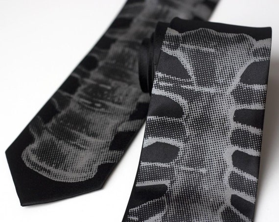 Spine X-Ray Necktie. Chiropractor Gift, Radiology Gifts. Backbone tie. Doctor, X-ray tech, surgeon, medical student, osteopath, radiologist