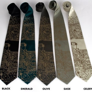 Circuit Board Tie. Short Circuit print men's necktie. image 3