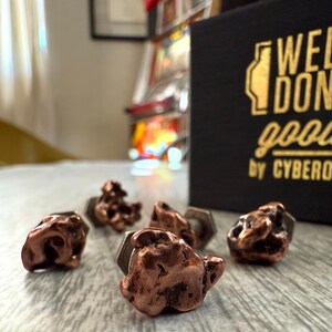 Copper Nugget Shirt Studs, tuxedo stud set, gift for him. 3, 4 or 5 raw stone tux buttons for the groom, unique men's formalwear image 6