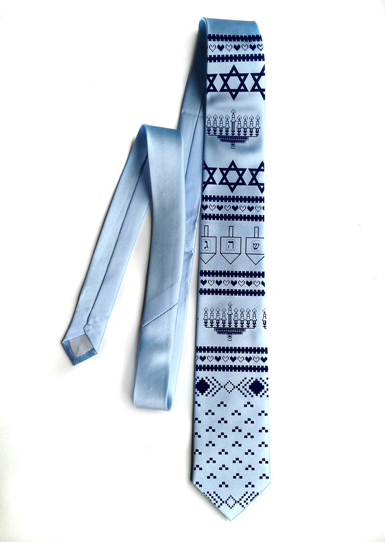 Funny Hanukkah Sweater Necktie. Hanukkah Tie. Jewish gifts for image 5