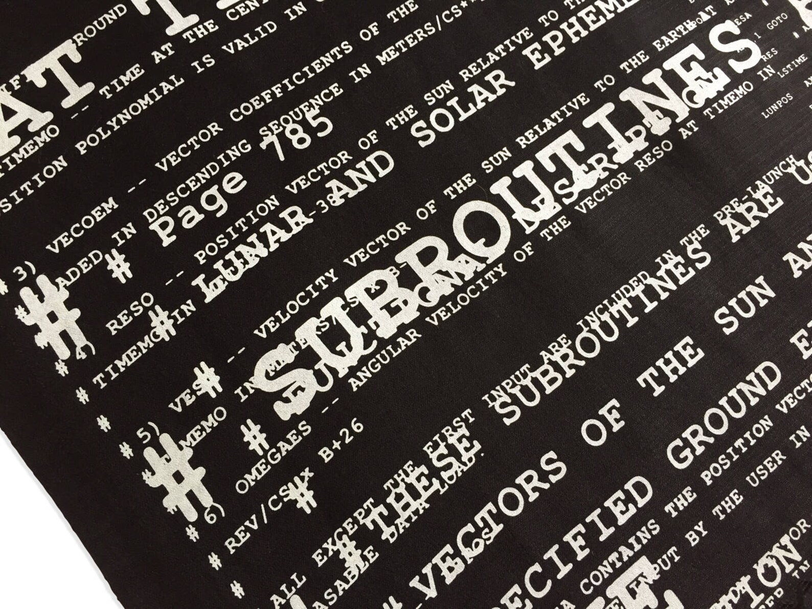 NASA Apollo 11 Source Code Scarf. Apollo 11 50th Anniversary, Computer ...