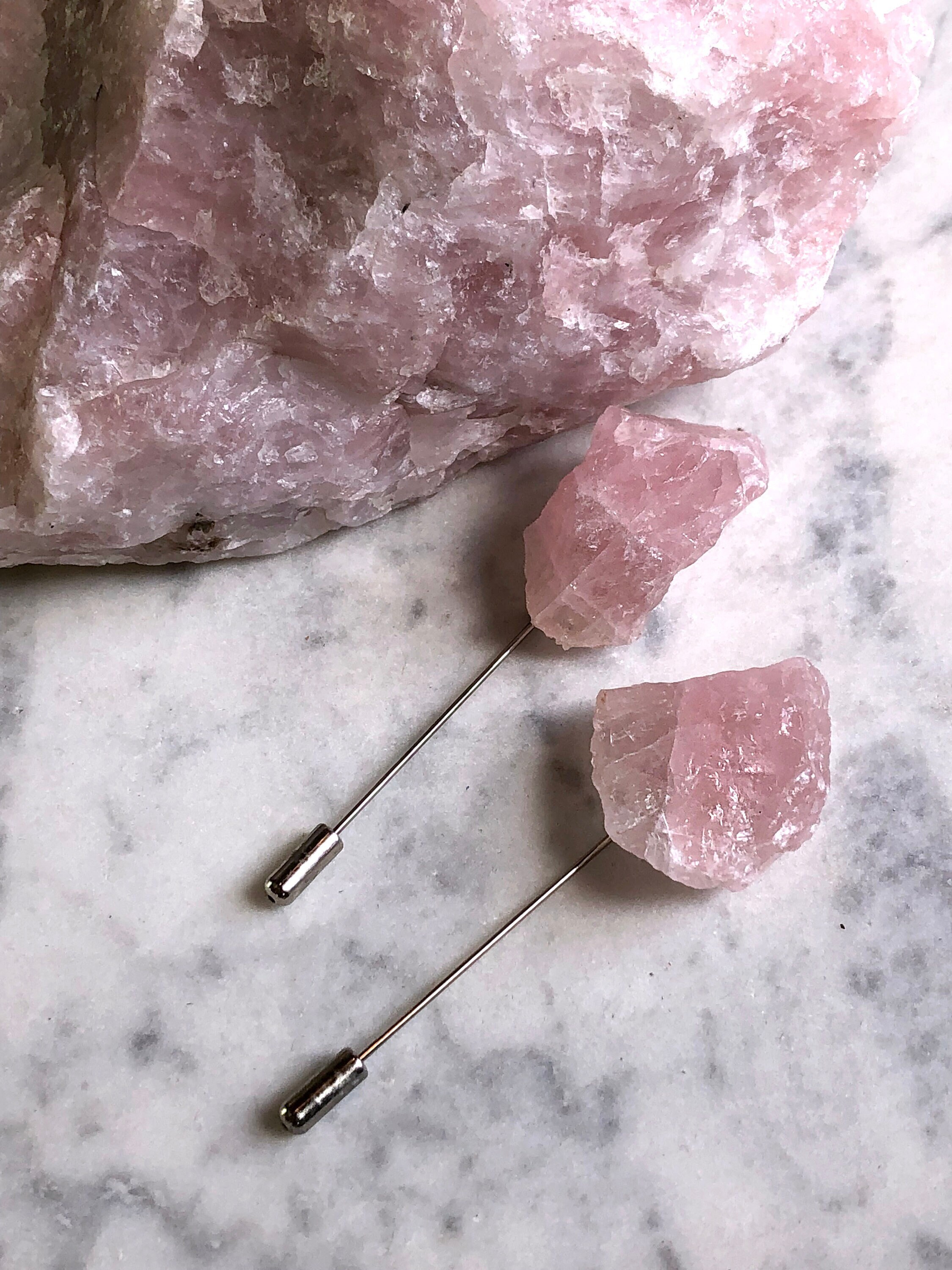 Rose cheap quartz brooch