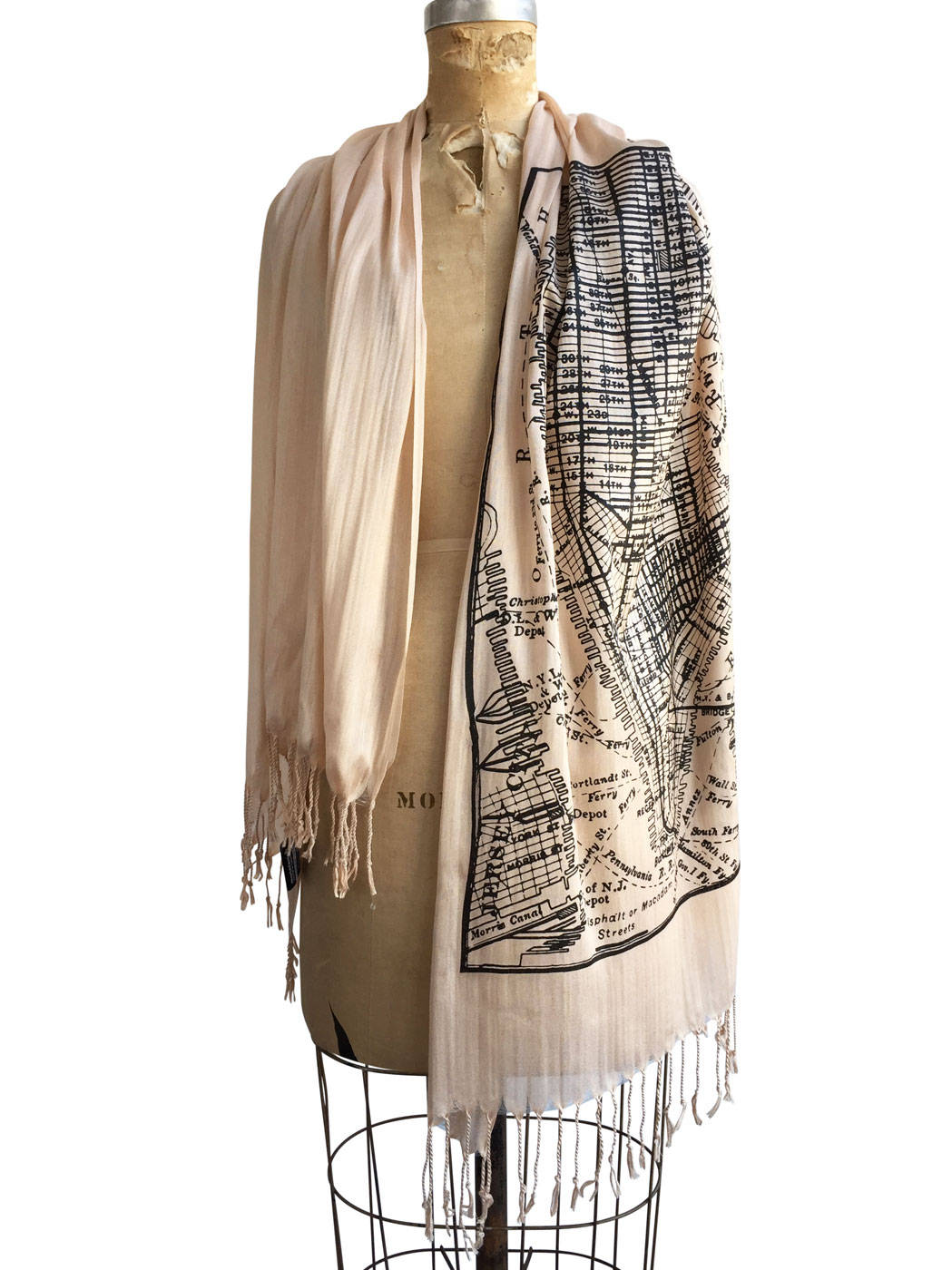 New York City Map Scarf. Vintage NYC Map Fringed Scarf. Gift Etsy Canada
