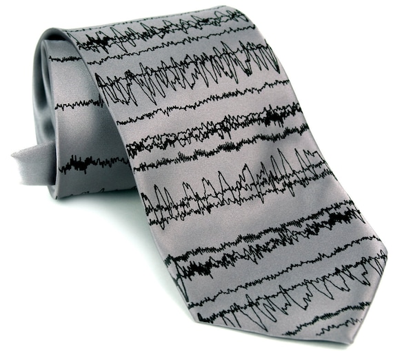 EEG Necktie Brainwaves Tie Sleep Cycles Brain Waves Necktie. Insomnia Sleep study psychiatrist gift psychologist gift neuroscience neurology