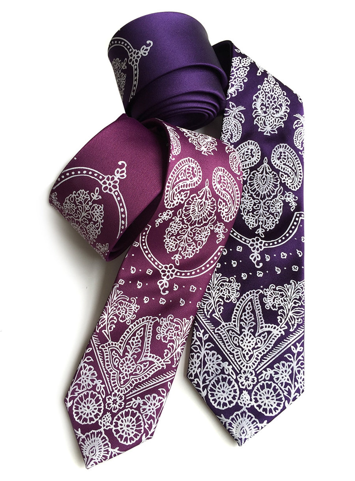 Bandana Print Necktie. Paisley Bandanna Men's Tie. Cowboy Etsy