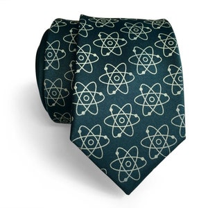 Atom Tie. Atomic model mens necktie, Science teacher gift, doctor, chemistry, molecule tie, science tie, Nuclear power plant, atomic energy image 10