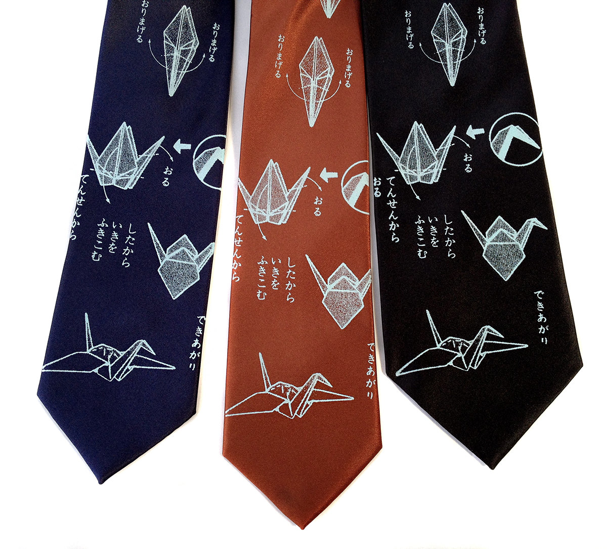 Carp print silk tie, Ties, Men's