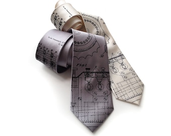 Enigma Machine necktie. Early encryption device men&#39;s tie. Cryptography World War II history silkscreen tie. Ultimate geek chic gift.