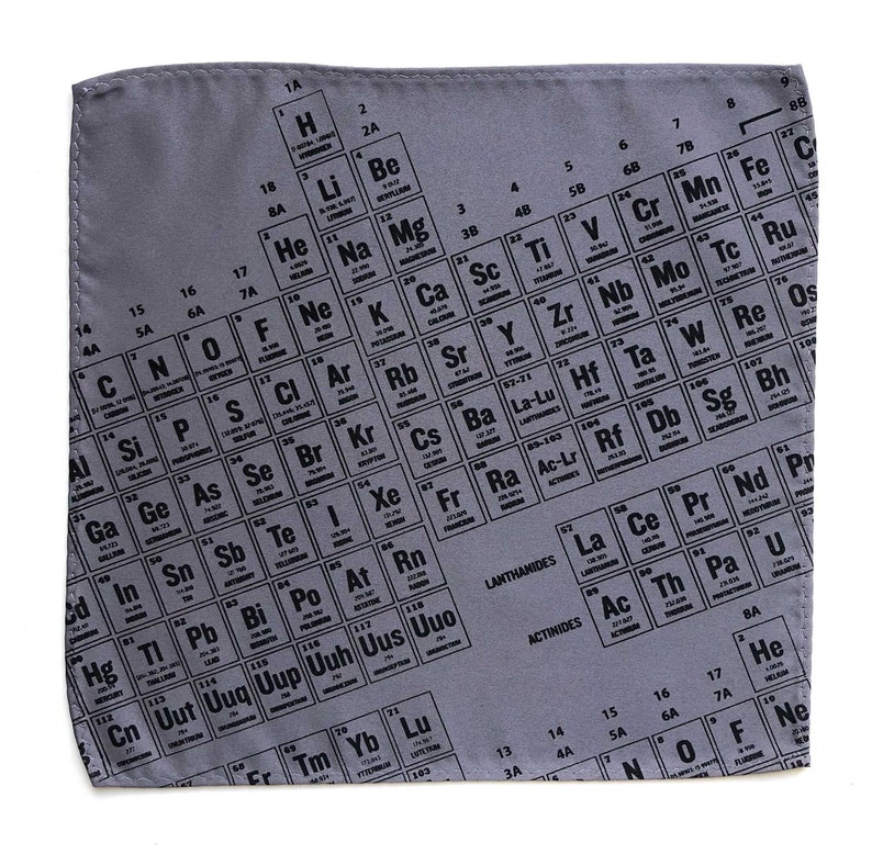 Periodic Table Pocket Square chemistry teacher gift science teacher gift Periodic Table of the Elements boyfriend gift nerd wedding