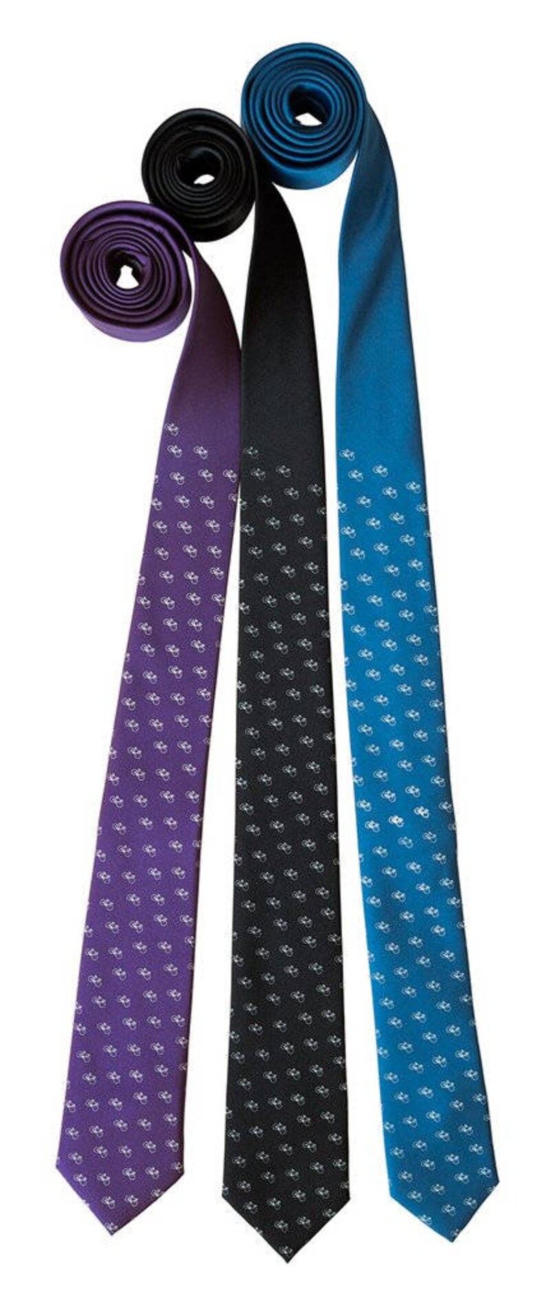 Racing Bike Necktie. Gift for cyclist, bike commuter, bike enthusiasts. Tiny repeating bike, Tour de France, bicycle gift for triathlete. image 7