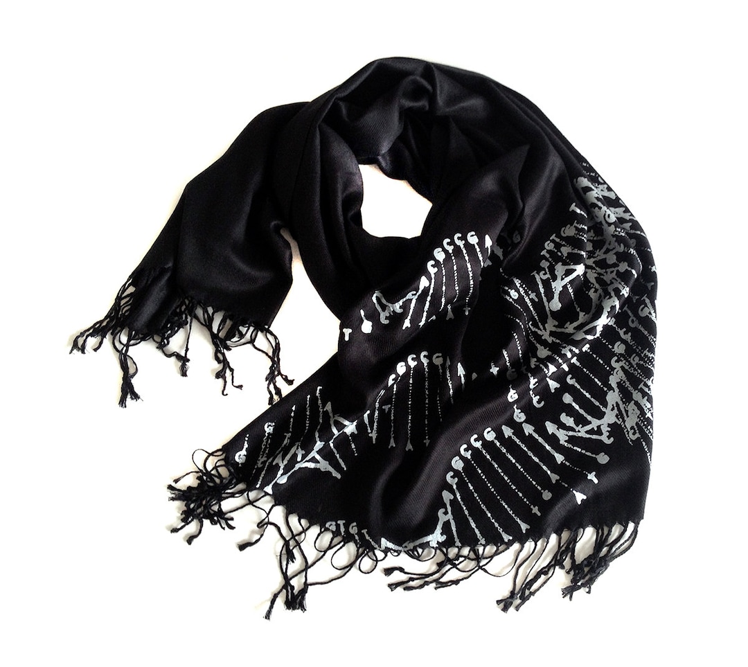 DNA Scarf. DNA Double Helix Silkscreened Soft Pashmina. Science Teacher ...