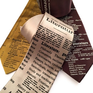 Literary Necktie. Dewey Decimal library classification for Literature. English teacher, librarian, writer, bookworm, author, reading gift. image 8