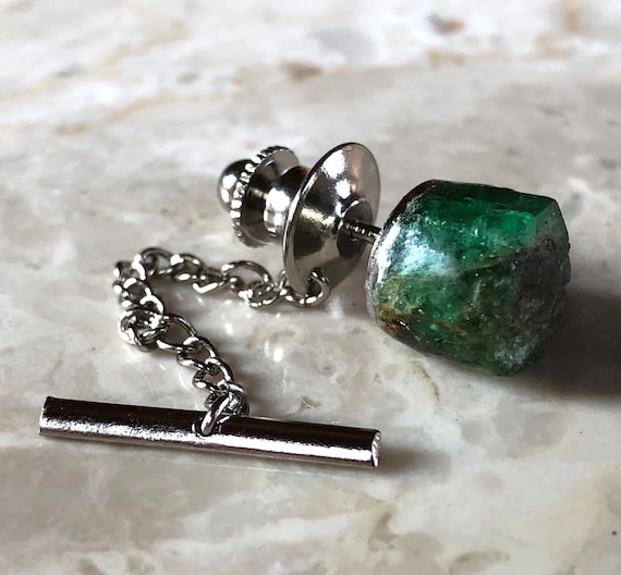 emerald tie tack