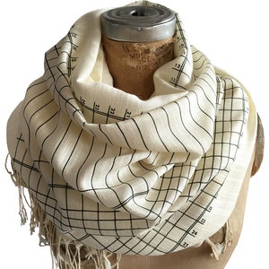 Accounting Scarf. Accountant gift, Bookkeeping, CPA gift, tax preparer, banker, bookkeeper gift. Ledger Paper Printed Scarf, bamboo pashmina