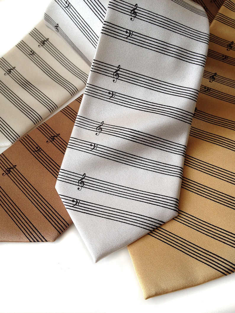 Music Manuscript Paper Necktie. Sheet Music Tie. Musician Etsy