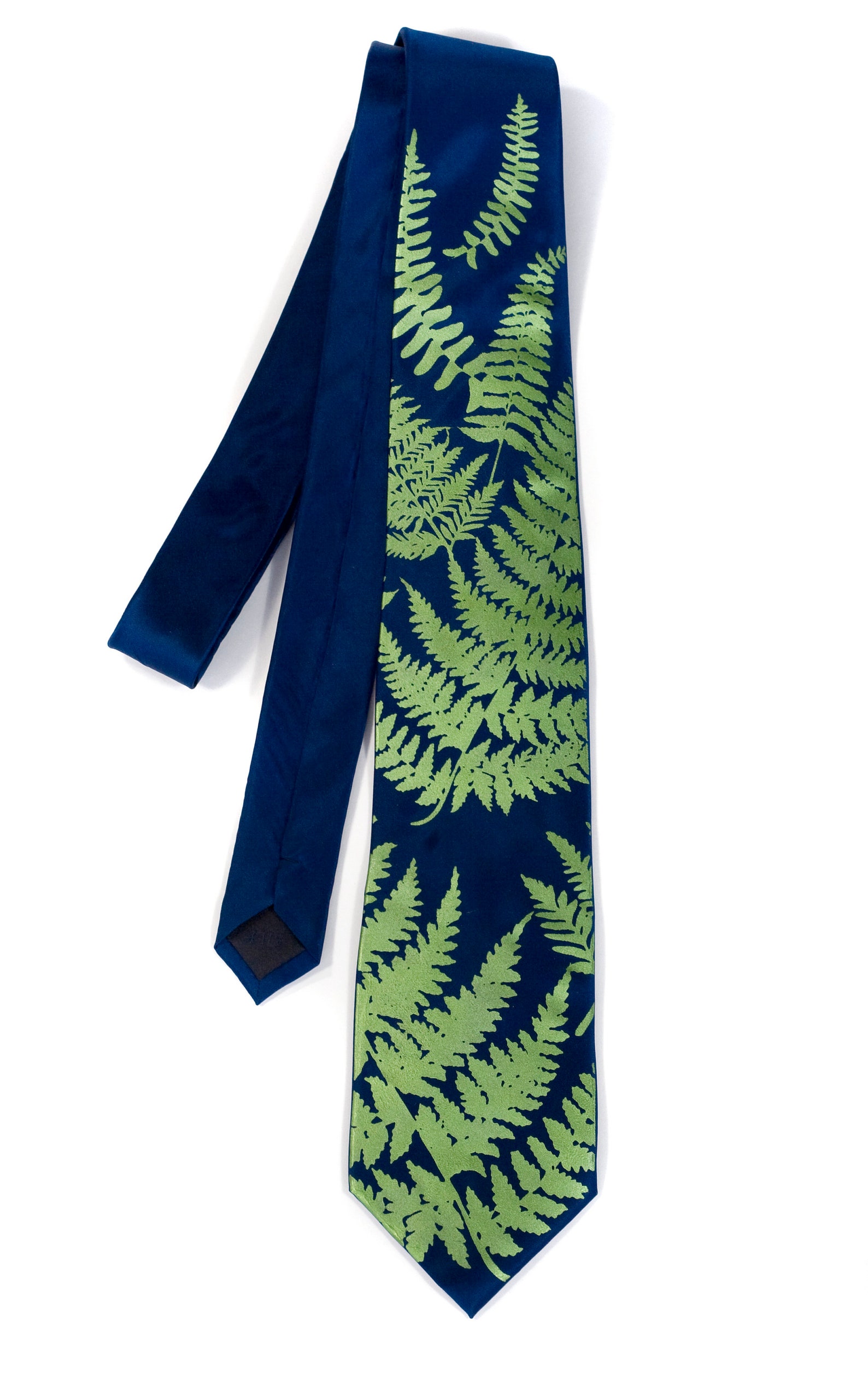 Fern leaf Tie. Botanical print men's necktie. Skinny tie Etsy
