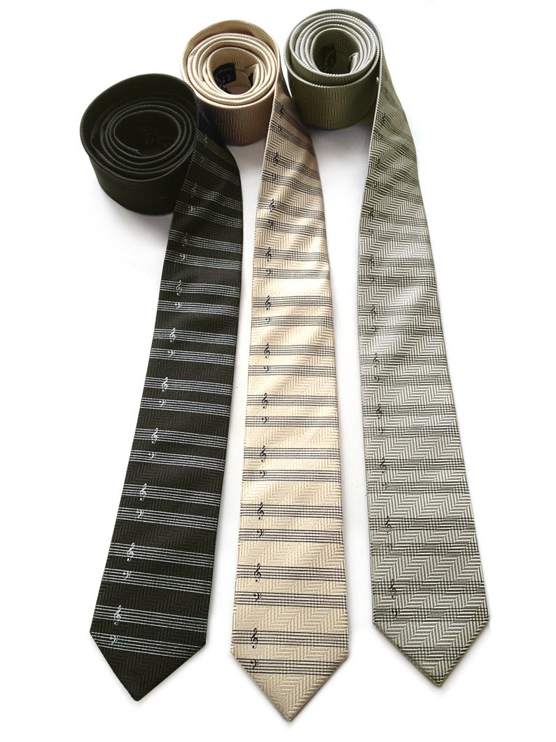 Music Staff Paper Necktie. Musician's Sheet Music Tie. Etsy