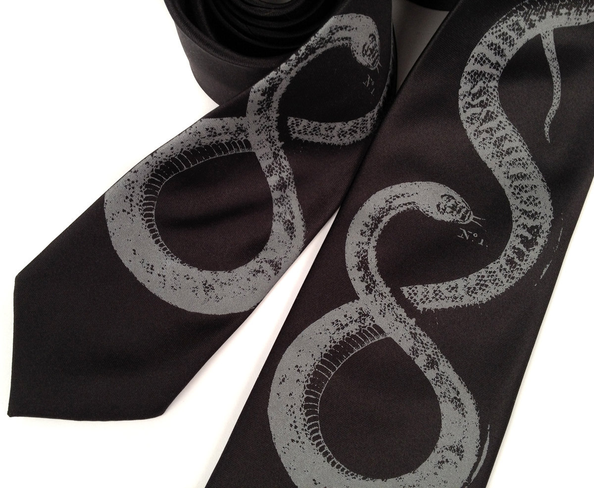 mens snakeskin tie