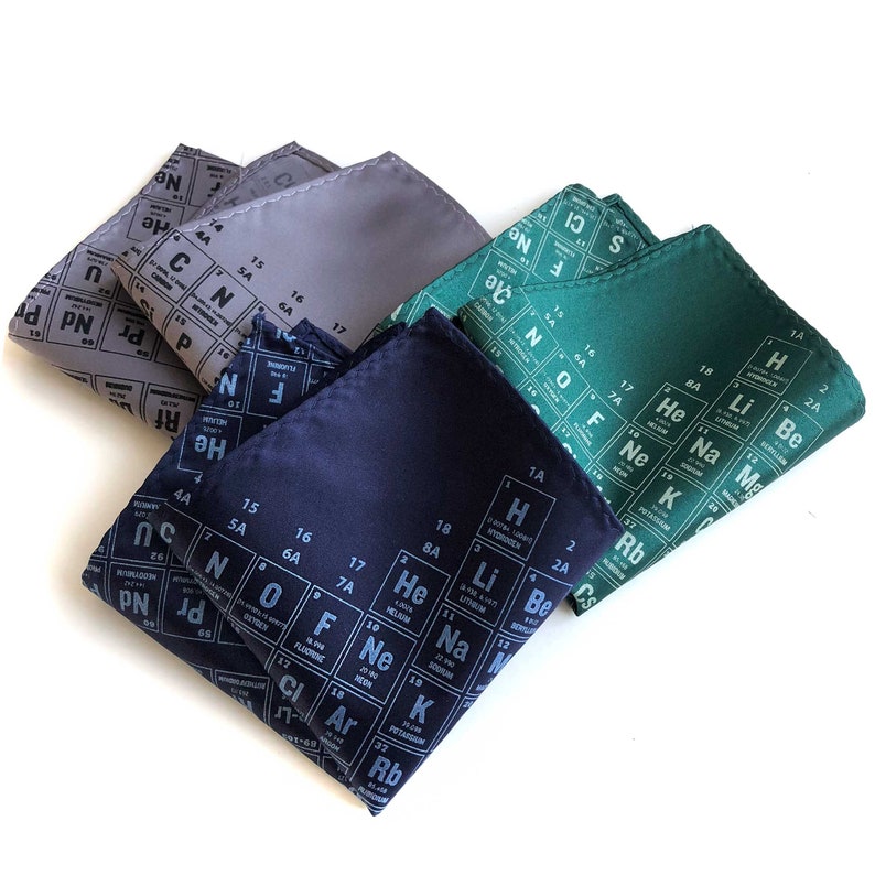 Periodic Table Pocket Square chemistry teacher gift science teacher gift Periodic Table of the Elements boyfriend gift nerd wedding