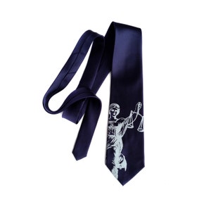 Scales of Justice Necktie. Law Office gift, court tie. Lawyer gift, attorney gift, judge, law school graduation gift, Legal System men's tie
