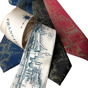 San Francisco Karte Krawatte SF Map Bay Umgebungskarte California Map Krawatte. San Francisco Hochzeitskrawatte für Groomsman Geschenk, Westküstenhochzeit