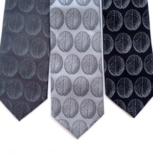Anatomical Brain Necktie. Brain Dot men&#39;s tie. Brain doctor Gift, gift for neurologist, psychologist gift, psychiatrist, neuroscientist gift