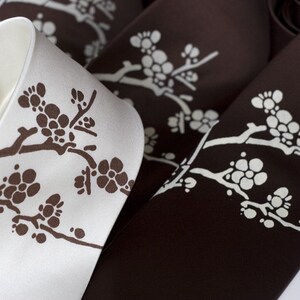 Set of 5 Wedding Ties. Floral Wedding Neckties, for groomsmen. Custom color groomsman ties. Matching ties, groomsmen gifts, wedding party image 3