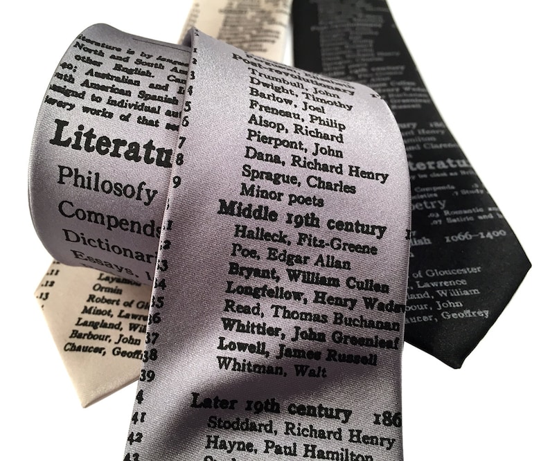 Literary Necktie. Dewey Decimal library classification for Literature. English teacher, librarian, writer, bookworm, author, reading gift. image 1