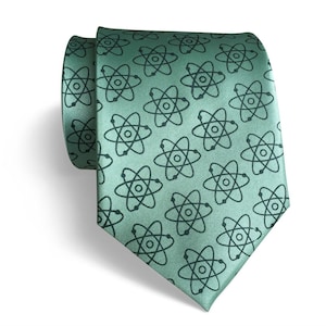 Atom Tie. Atomic model mens necktie, Science teacher gift, doctor, chemistry, molecule tie, science tie, Nuclear power plant, atomic energy image 9