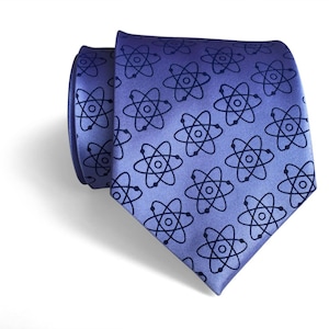 Atom Tie. Atomic model mens necktie, Science teacher gift, doctor, chemistry, molecule tie, science tie, Nuclear power plant, atomic energy image 8