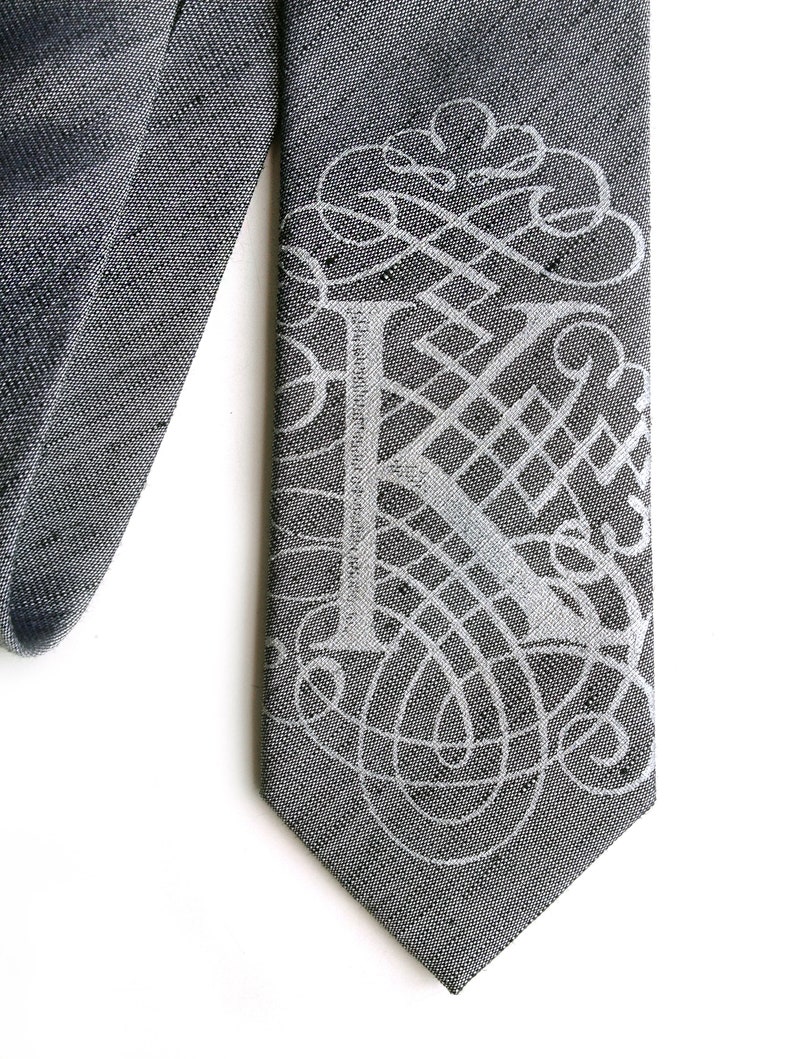 Personalized Mens Tie. Initial necktie custom monogram tie. Etsy