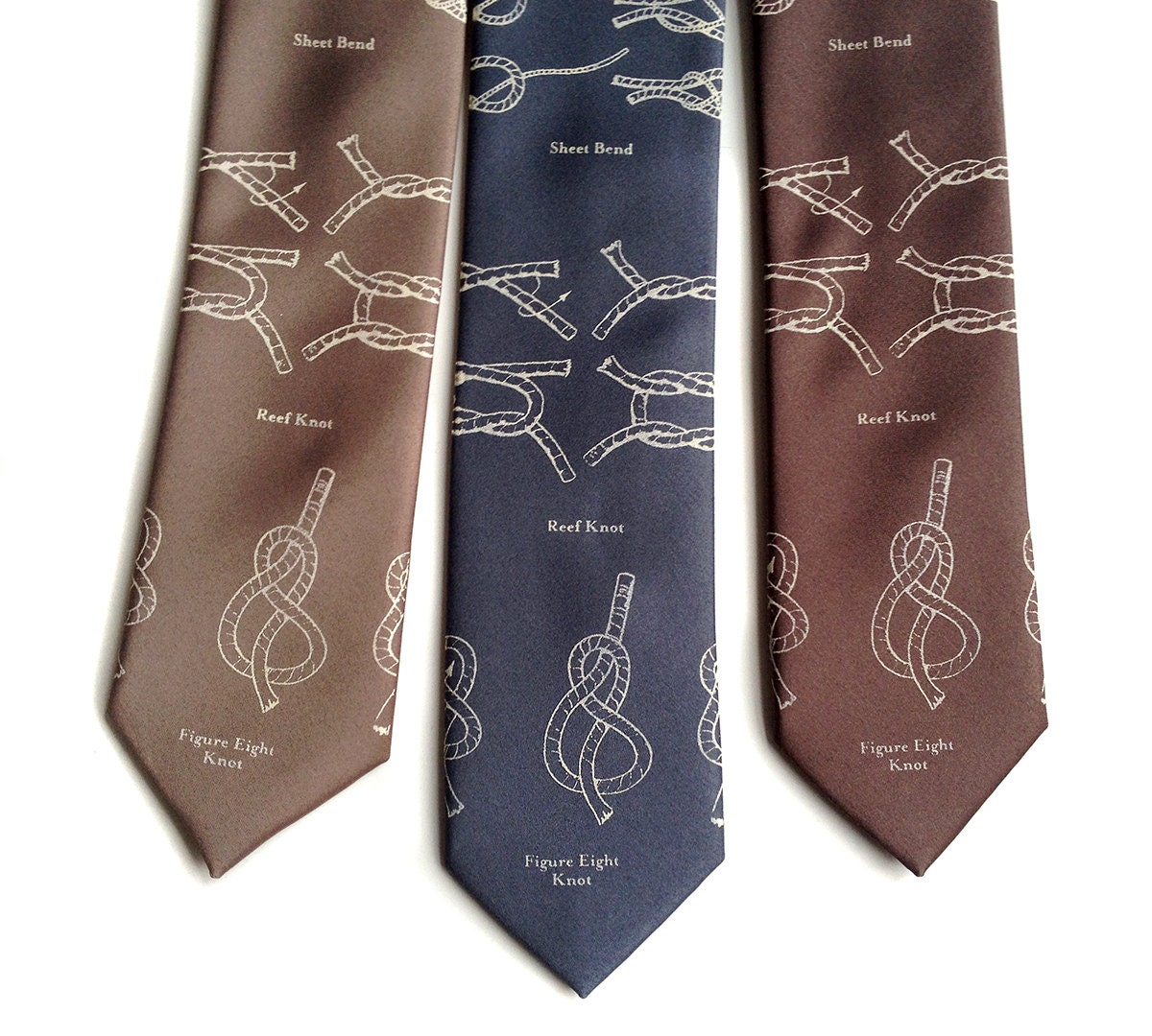 Boy Scout Knots Necktie. Knot tying diagram tie. Sailing knots Etsy