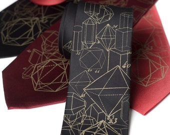 Corbata de seda con formación de cristales. Regalo para buscadores de rocas, geólogos y científicos. Regalo de graduación de geología para hombres, gemólogos y bodas de nerds.